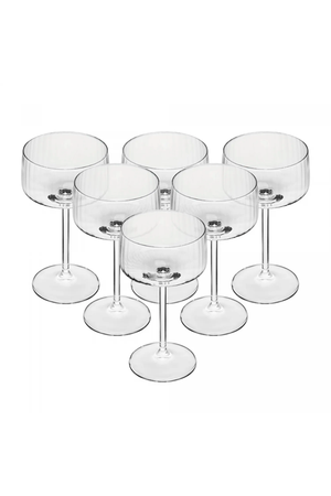 Conjunto 6 Taças Coupe Alex Optic 220ml Cristal Ecológico