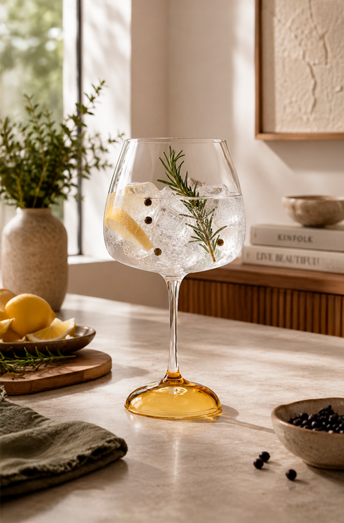 Taça de Gin Âmbar em Vidro 430ml