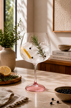 Taça de Gin Rosa em Vidro 430ml