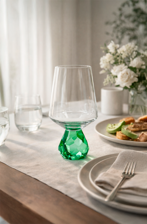 Taça de Água Diamond Verde 500ml
