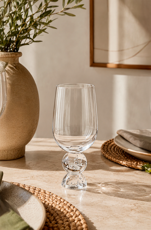 Conjunto Taça de Água Eclipse com Base Esfera Transparente 500ml 6 Peças