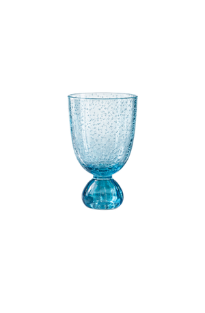 Taça de Água Bubble com Bolhas Azul em Acrílico 360ml