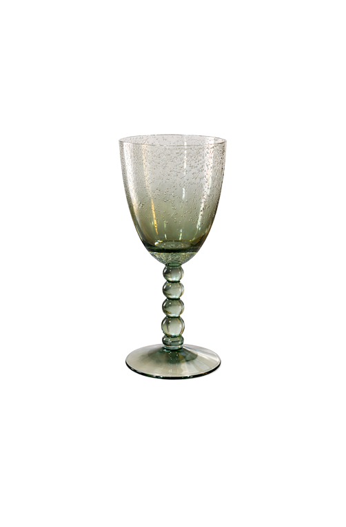 Taça com Bolhas Verde em Acrílico 350ml