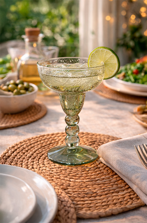 Taça de Coquetel com Bolhas Verde em Acrílico 250ml