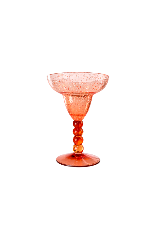 Taça de Coquetel com Bolhas Laranja em Acrílico 250ml