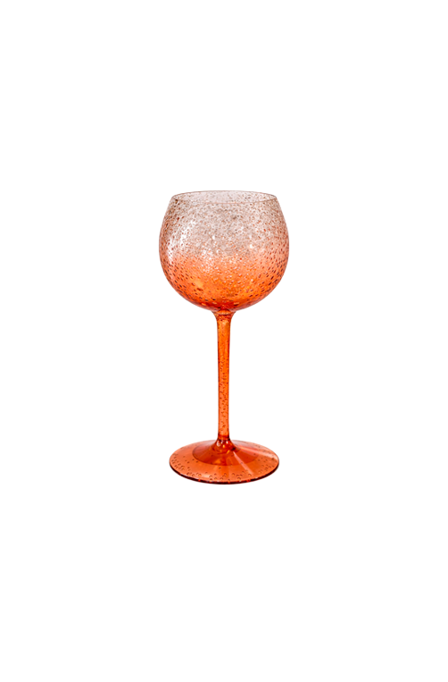 Taça para Drink com Bolhas Laranja em Acrilico 440ml