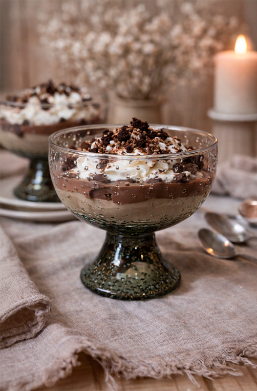 Taça de Sobremesa com Bolhas Verde em Acrilico 400ml
