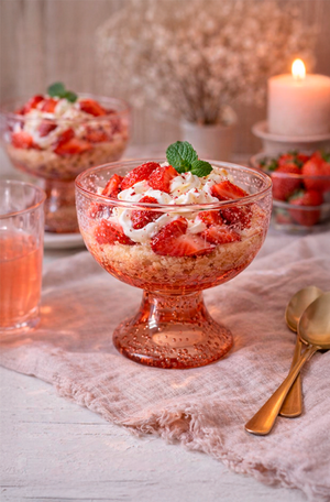 Taça de Sobremesa com Bolhas Laranja em Acrilico 400ml