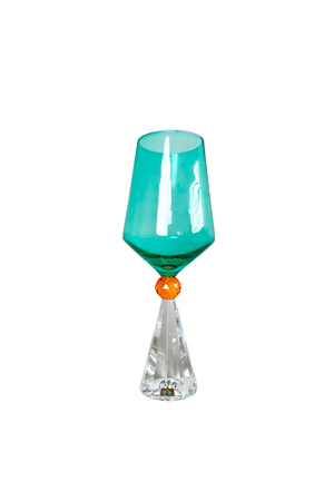 Taça de Vidro Epcot Prisma Azul 380ml