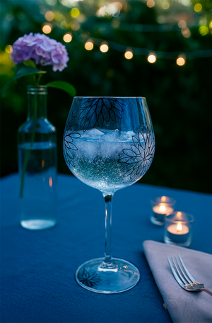 Taça de Cristal Fiorella Azul 850ml