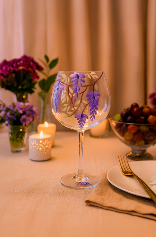 Taça de Cristal Fiori Di Glicine 850ml