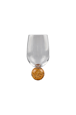 Taça de Àgua Bubble Orbe Âmbar de Vidro 450ml