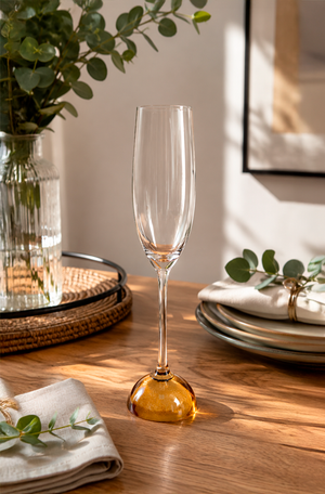 Taça de Champanhe Pop Âmbar em Vidro 280ml