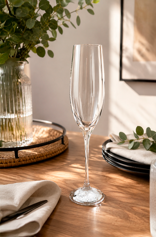 Taça de Champanhe Pop Transparente em Vidro 280ml
