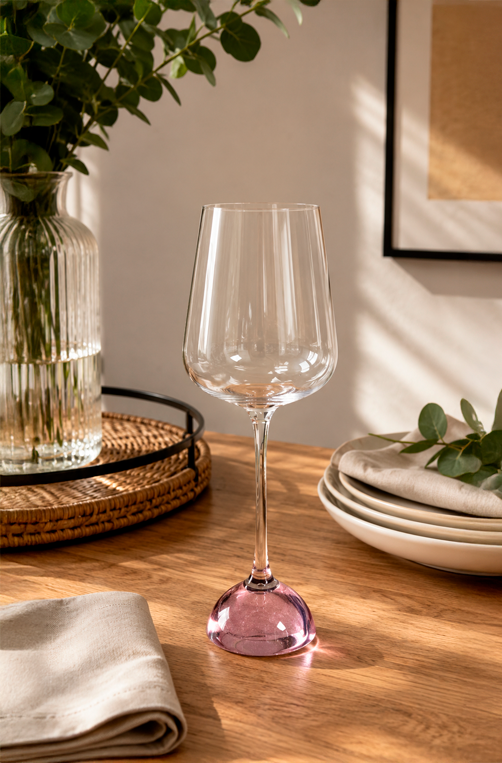 Taça de Gin Rosa em Vidro 430ml