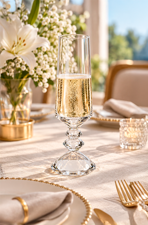 Conjunto de Taça de Champanhe Sandy Transparente em Vidro 300ml 6 Peças