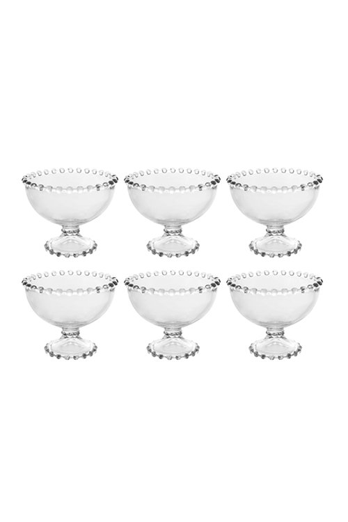 Conjunto de 6 Taças de Sobremesa Pearl Cristal Ecológico