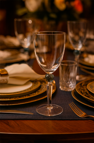 Conjunto de 6 Taças Detalhe Esfera Transparente 470ml