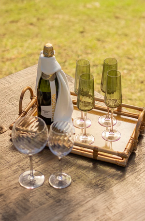 Taças para Champanhe Lustro Verde 260ml