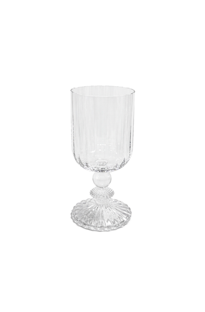 Taça de Àgua Canelada Transparente em Vidro 350ml