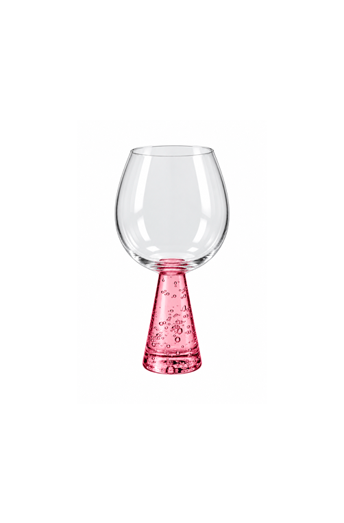Taça de Água Piramit Rosa em Vidro 470ml