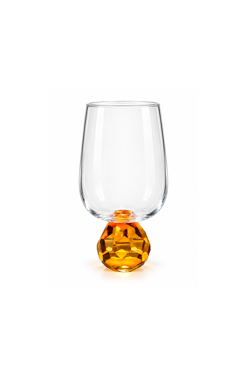Taça de Água Topzaio Âmbar em Vidro 440ml