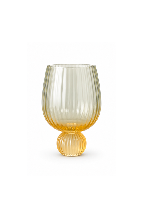 Taça de Água Amarela em Vidro 460ml