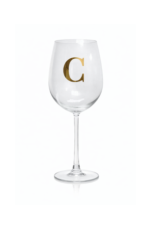 Taça Letra C Madison Bordeaux 600ml