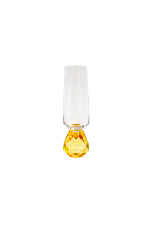 Taça de Champanhe Diamond Amarelo 250ml