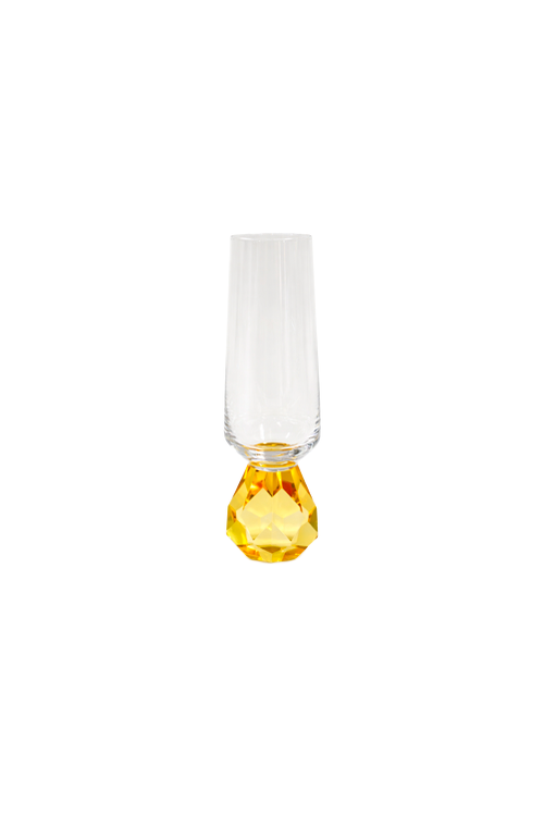 Taça de Champanhe Diamond Amarelo 250ml