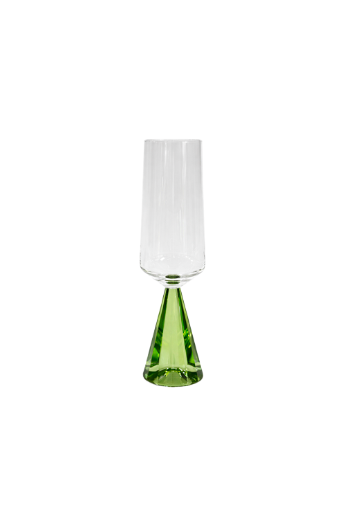 Taça de Champanhe Obelisco Verde 300ml