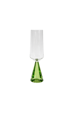 Taça de Champanhe Obelisco Verde 300ml