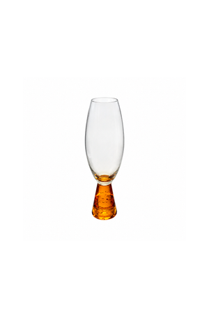 Taça de Champanhe Piramit Âmbar em Vidro 240ml