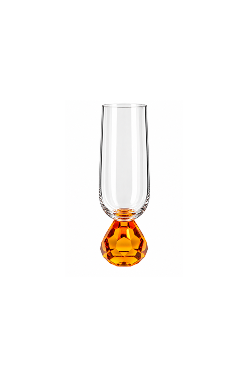 Taça de Champanhe Topazio Âmbar em Vidro 260ml