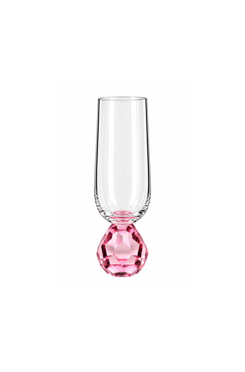 Taça de Champanhe Topazio Rosa em Vidro 260ml