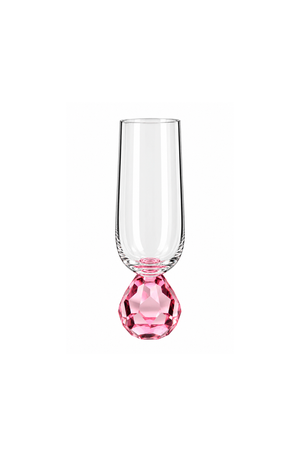 Taça de Champanhe Topazio Rosa em Vidro 260ml