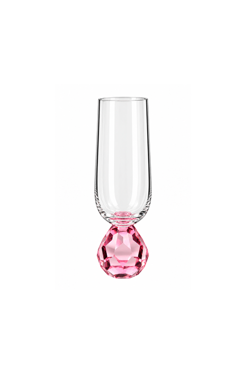 Taça de Champanhe Topazio Rosa em Vidro 260ml