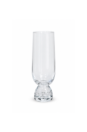 Taça de Champanhe Meia Lua Bubble Transparente em Vidro 260ml