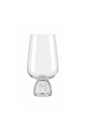 Taça de Água Meia Lua Bubble Transparente em Vidro 440ml