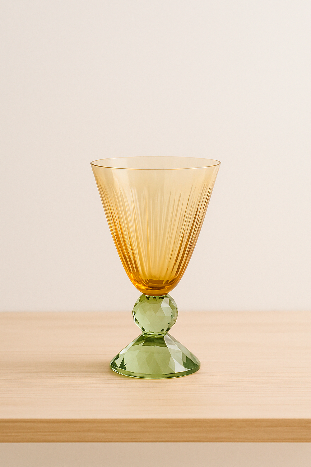 Taça de Vidro Epcot Diamond Âmba e Verder 400ml