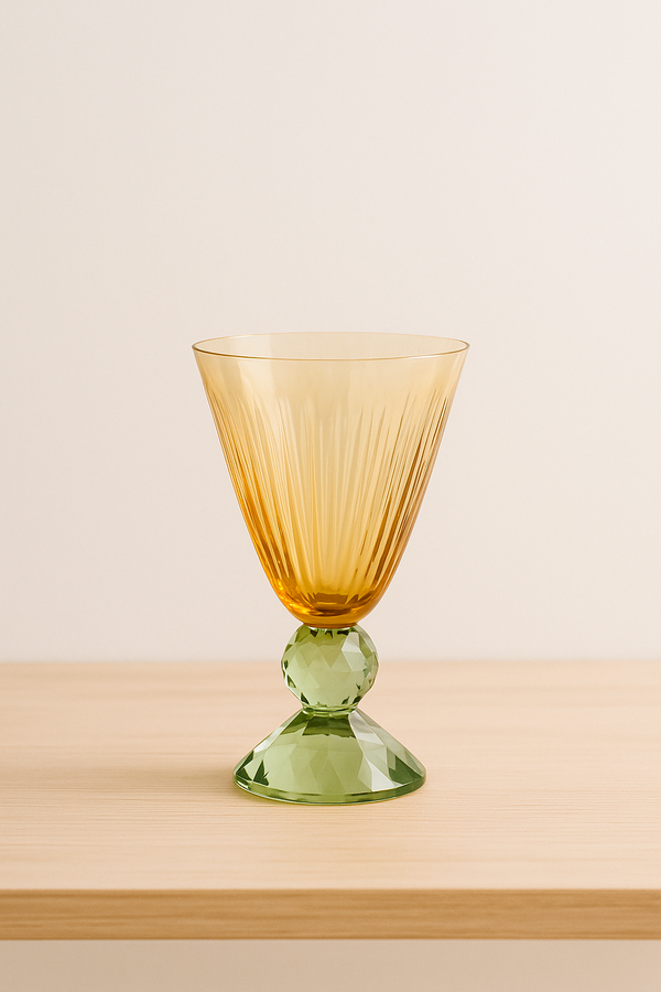 Taça de Vidro Epcot Diamond Âmba e Verder 400ml