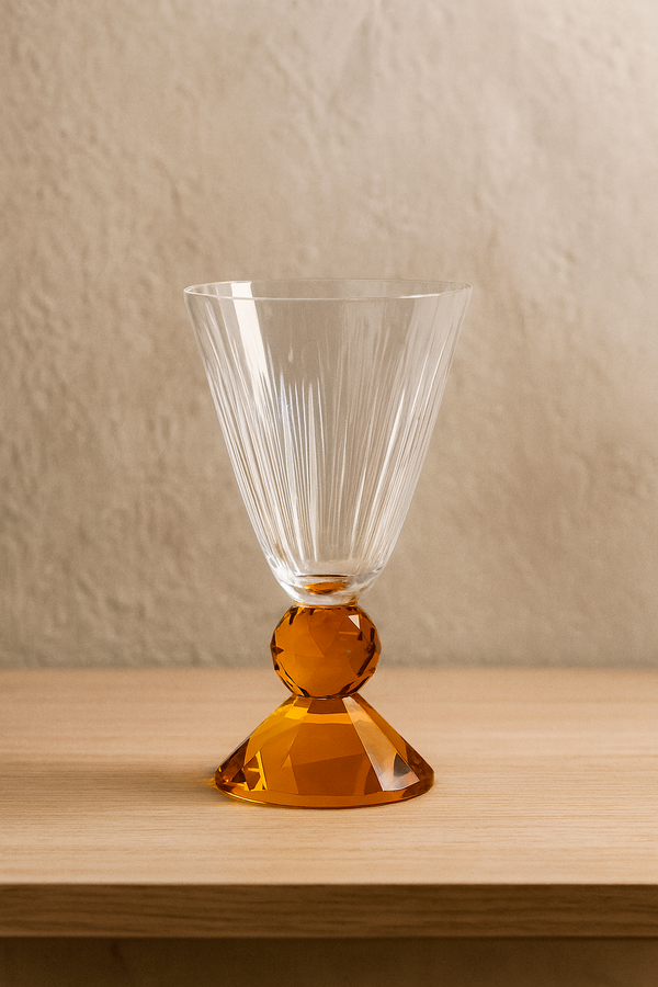 Taça de Vidro Epcot Diamond Âmbar 400ml