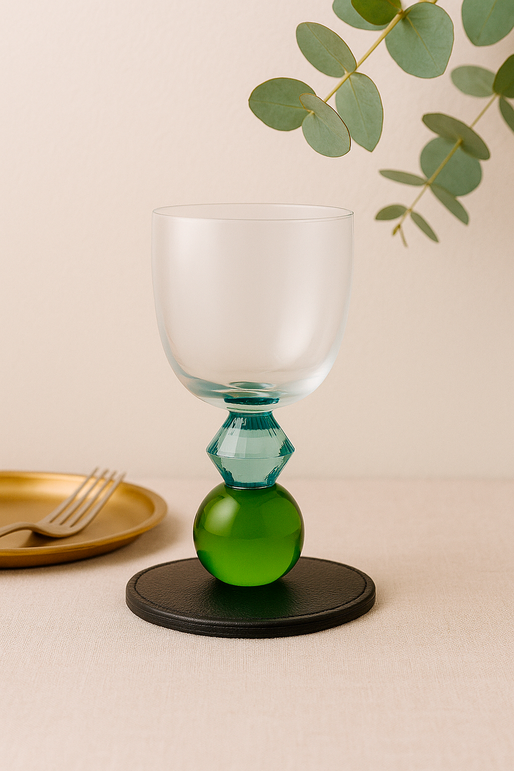 Taça de Vidro Epcot Duo Diamond Verde 250ml