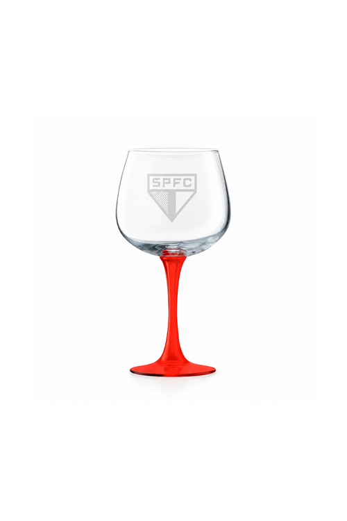 Taça de Gin Ibiza São Paulo Brasão Tricolor em Vidro 720ml