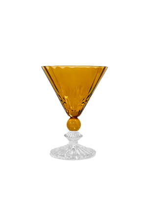 Taça de Martini Canelada Âmbar em Vidro 210ml