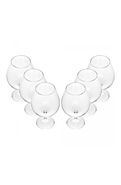 Conjunto 6 Taças de Cognac de Cristal Bohemia Gastro/Colibri 690ml