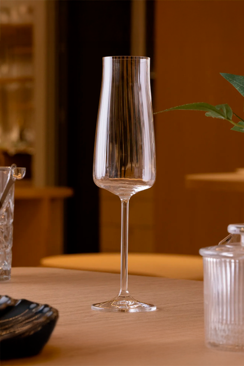 Conjunto 6 Taças de Champagne Alex Optic 210ml Cristal Ecológico