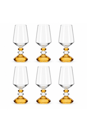 Conjunto de Taça de Vinho Sandy Âmbar em Vidro 600ml 6 Peças