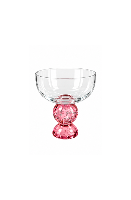 Taça de Sobremesa Duquesa Rosa em Vidro 250ml