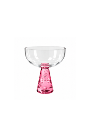 Taça de Sobremesa Piramit Rosa em Vidro 250ml